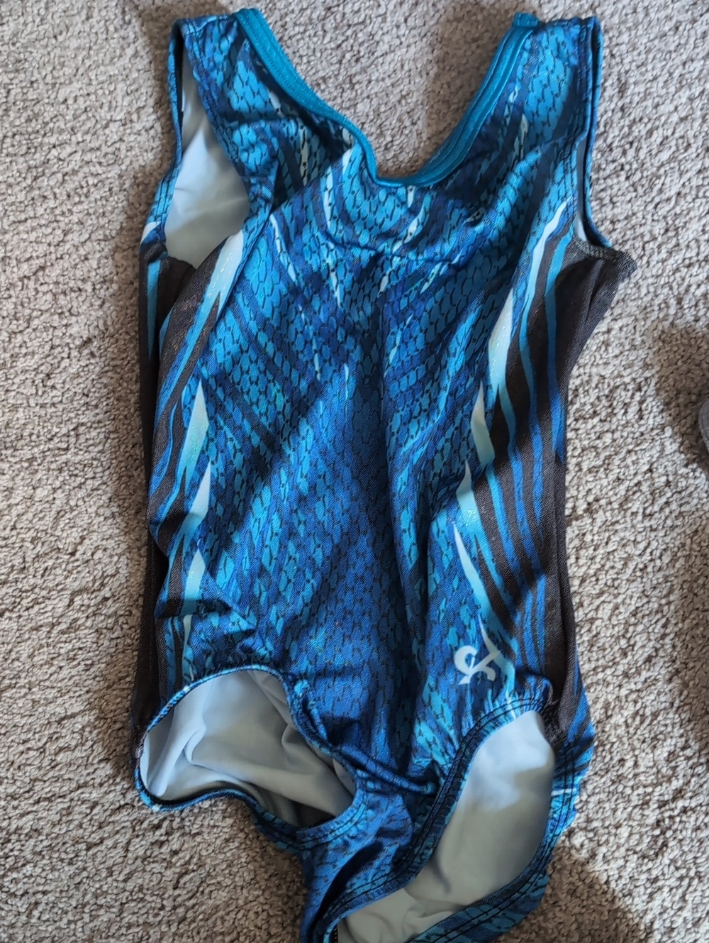 GK Blue Patterned Athletic One-Piece Leo